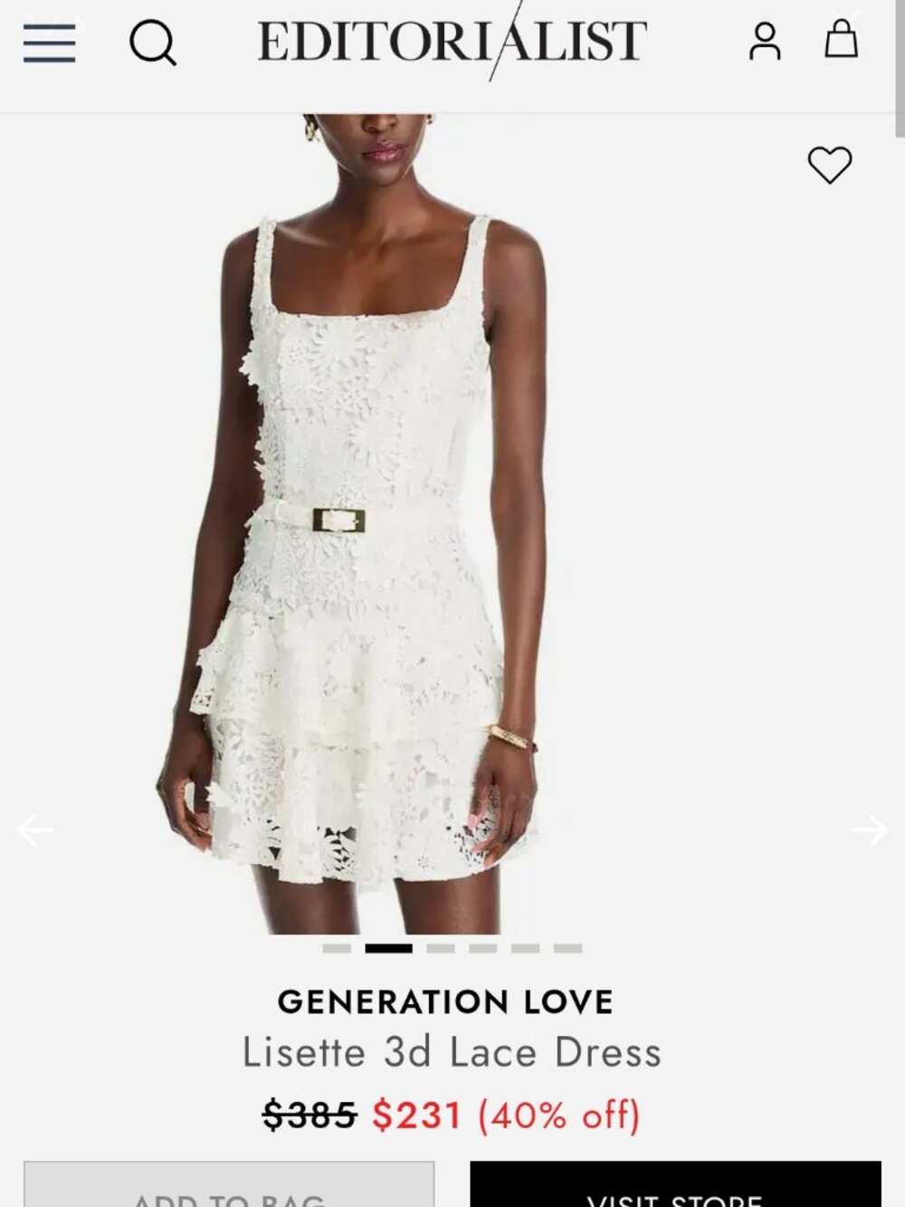 ✨ NWT Generation Love Lisette 3D Lace Dress – White | Size XL ✨